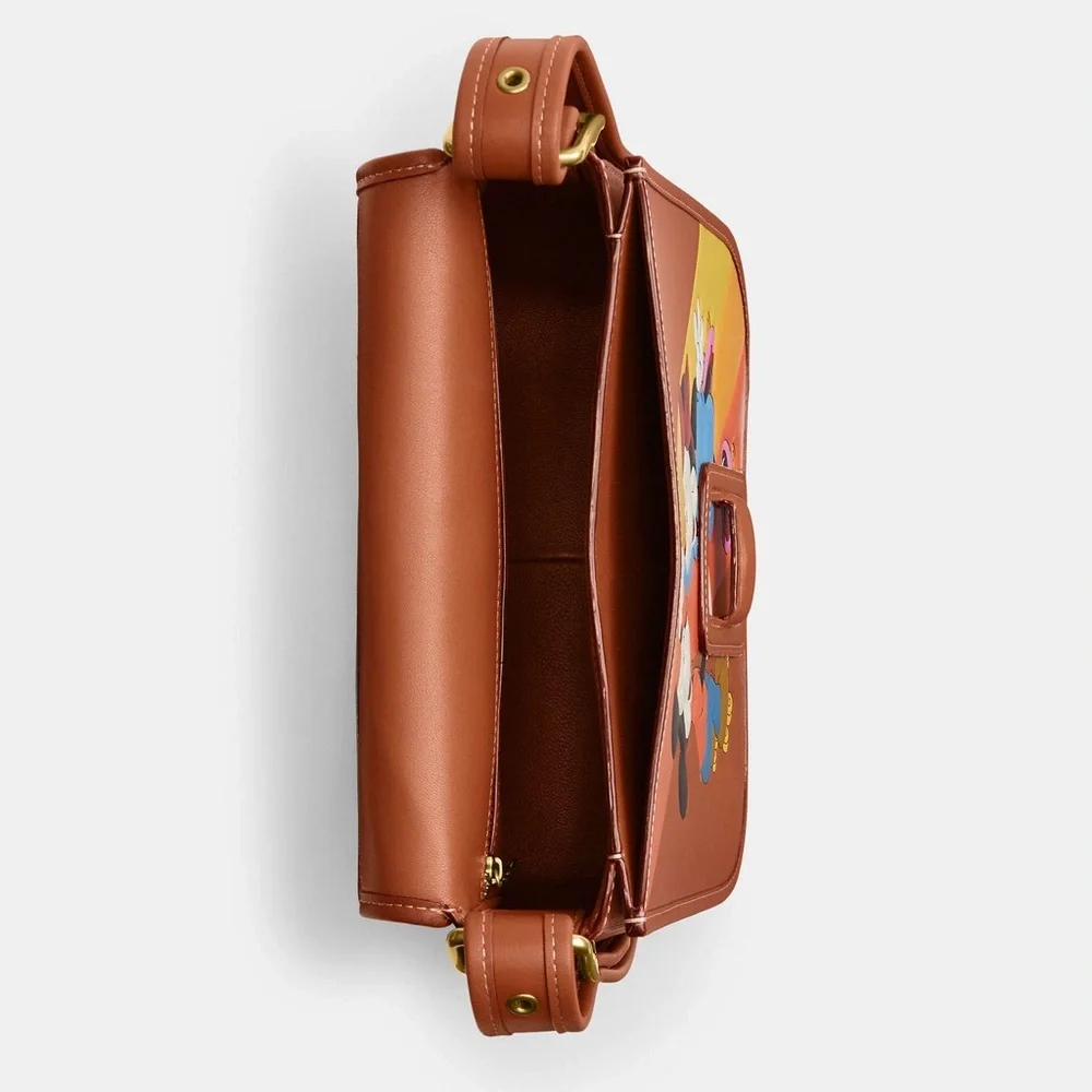 NWT  Disney X Coach Courier Bag With Mickey Mouse And Minnie Mouse CQ801 - Picture 4 of 11